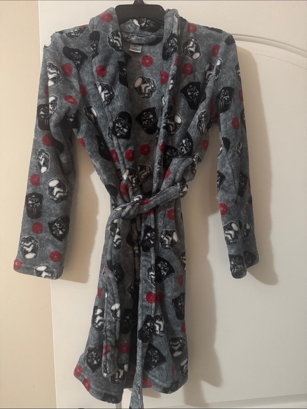 Star Wars Gray Black White Red Kids Fleece Robe
